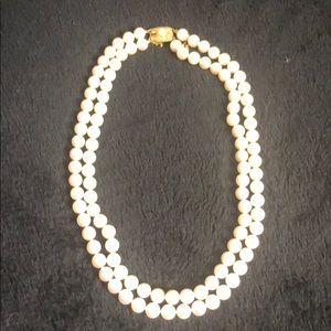 Mikimoto double chain necklace